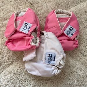 Soft Bums Echo cloth diapers w/ inserts (set of 3)